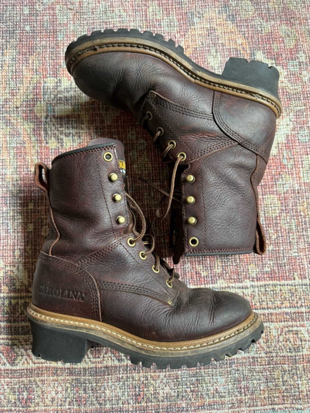 Carolina Women’s 6.5 Brown Leather Work Boots Soft Toe